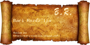 Bari Rozália névjegykártya