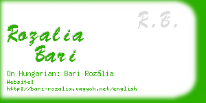 rozalia bari business card